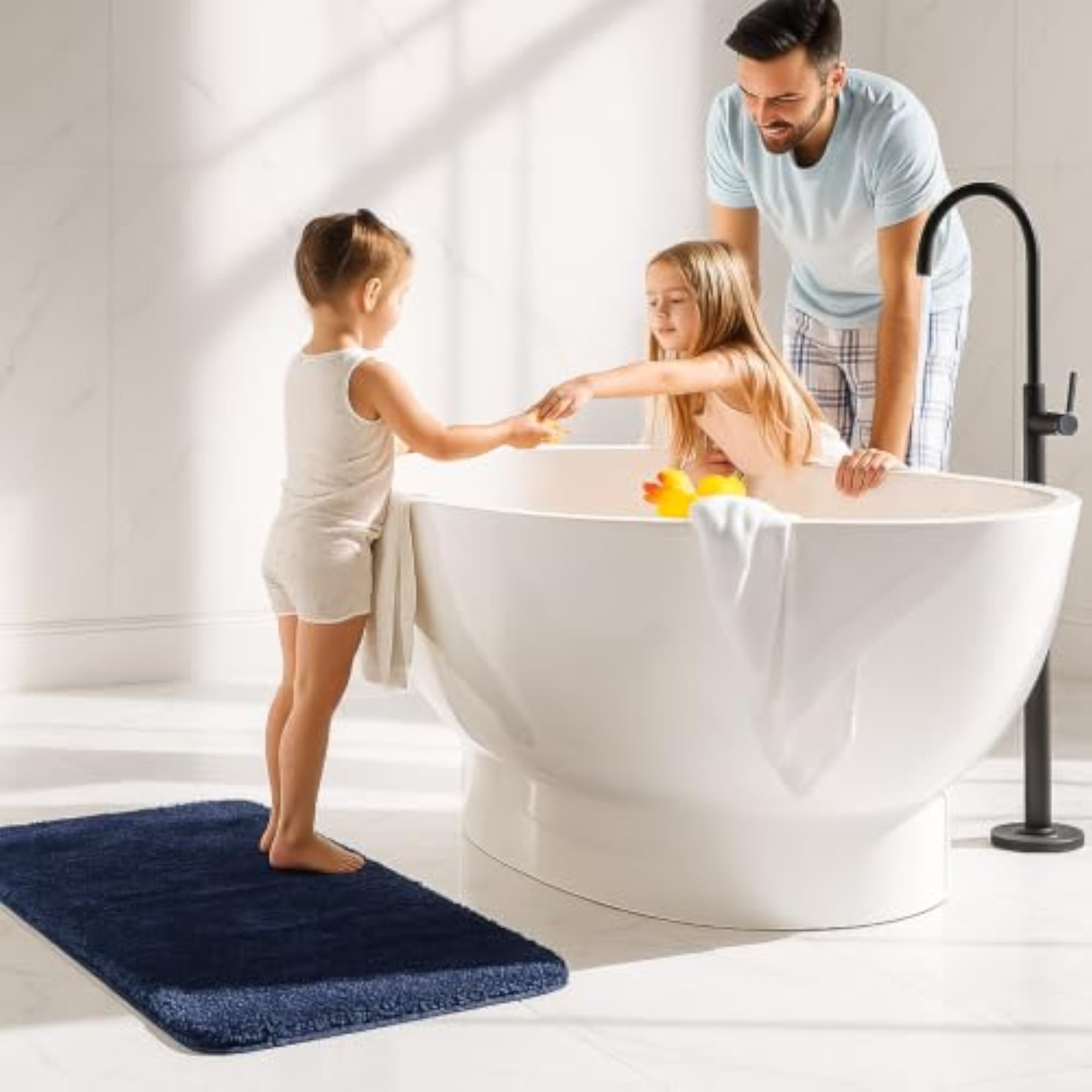 Microfiber Bath Mat, Super Soft Anti-Skid Design