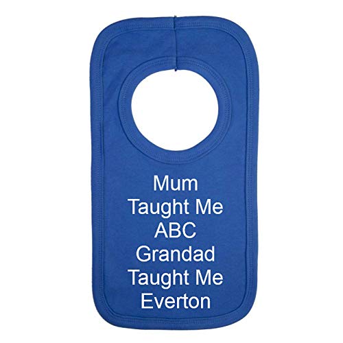 Personalised Everton Style BIB - Mum Taught Me ABC Grandad - Beautifully Embroidered Gift