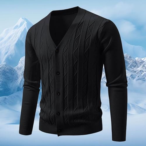 Mens Cardigan Sweaters with Buttons Knit V Neck Casual Sweater Long Sleeve Fall Daily Slim Going Out Lounge Tops2