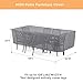 MH M&H Patio Furniture Covers, Outdoor Furniture Covers Waterproof with Handles and Durable Hem Cord, Fit Large Rectangular/Oval Table and Chairs, 600D UV Resistant Fabric, 108