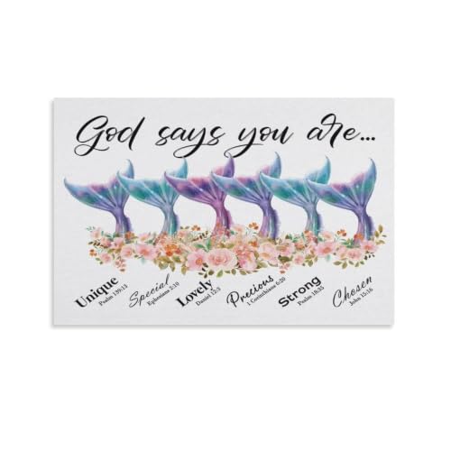 Canvas Printing Wall Art Prints Wall Decor Posters Mermaid Positive
