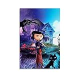 Coraline - Lienzo impermeable para pared, impresión HD resistente a los rayos UV, adecuado para salas de estar y pasillos, es un gran regalo, estilo sin marco, 30 x 45 cm