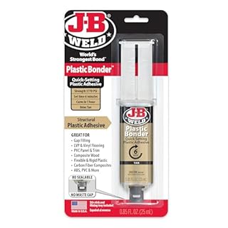 J-B Weld 50133 Plastic Bonder Structural Adhesive Syringe - Tan - 25 ml