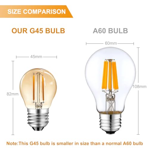 Ampoule LED 2W E27 ambrée pour remplacer les lampes 10W sans éblouir les yeux