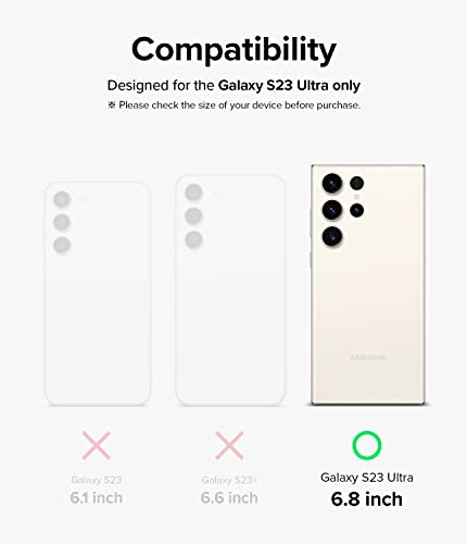 Ringke Camera Lens Frame Glass Compatible with Samsung Galaxy S23 Ultra Camera Lens Protector 5G, Glass Covers and Aluminum Alloy Frames - Black