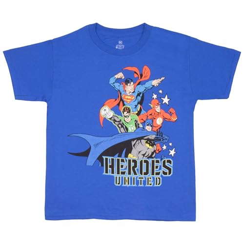 WARNER BROS Justice League Boys Graphic Tees Short Sleeve T Shirts Justice League Graphic Print T Shirt 2 Pack Boys Tees4