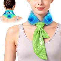 REVIX 45-Min Reusable Gel Ice Cooling Neck Wrap for Hot Weather