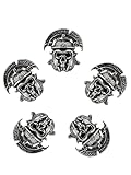 HAQUIL Centurion - Cordón de calavera, 5 piezas, combo de cuentas de pelo nórdico vikingo, accesorios para rastas