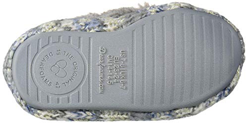 Dearfoams Unisex-Baby Kids Toddlers Sparkle Fairisle Moccasin Slipper, Light Heather Grey, 11-12 Toddler Medium Us Toddler #TOP3