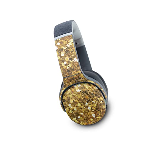 Image of MightySkins Carbon Fiber Skin Compatible with Skullcandy Crusher Evo Wireless - Gold Chips | Protective, Durable Textured Carbon Fiber Finish | Easy to Apply | Made in The USA