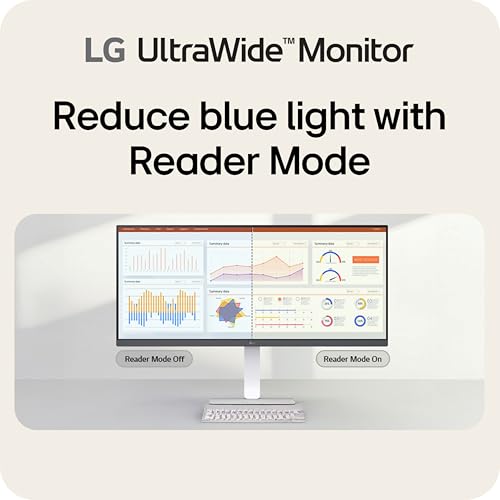 LG 34U530A-W 34-inch UltraWide WFHD (2560 x 1080) IPS Wide Computer Monitor, 100Hz, VESA DisplayHDR 400, HDMI, DisplayPort, USB Type-C, Tilt/Height/Swivel Stand, White - image 6