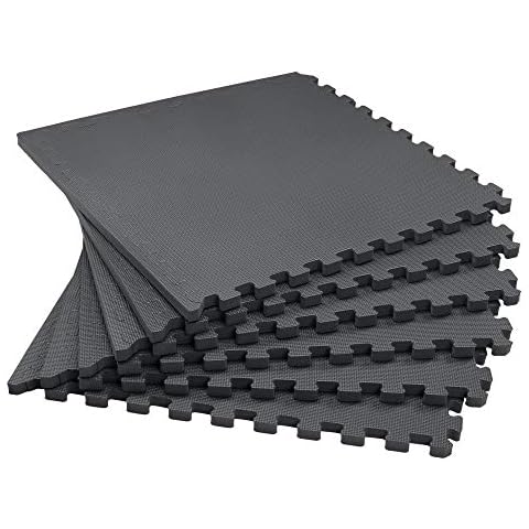 We Sell Mats 3/4 Inch Thick Multipurpose EVA Foam Floor Tiles, Interlocking Floor Mat for Indoor Gym and Home Use, 24 in x 24 in, Black, 100 Sq Ft Cover