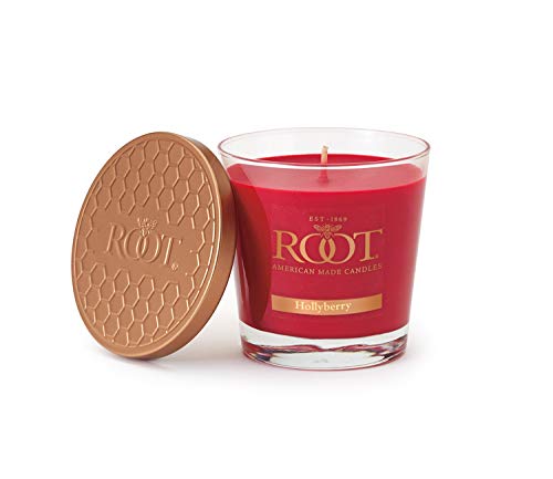 Root Candles 887368 Honingraat Veriglass Geurende Bijenwas Blend Kaars, Klein, Hollyberry