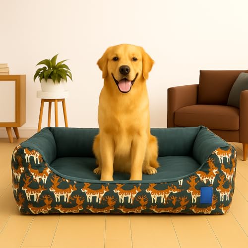 Image of Premium Orthopedic Dog Bed - Medium Size, Washable Cover & Anti-Skid Base - Plush Pet Sofa for Dogs & Cats