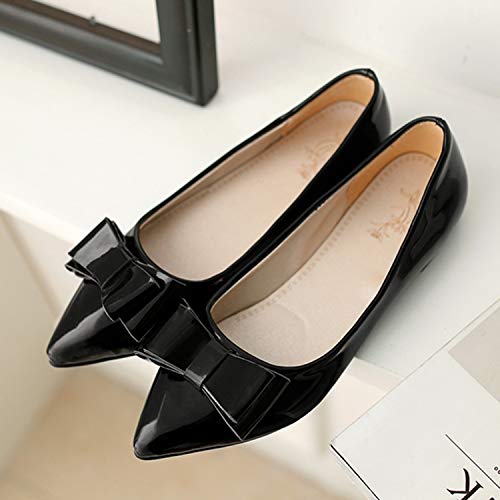 LYYSKY Women Sweet Bownot Pointed Toe Ballet Flat Shoes Casual Slip On Single Shoes3