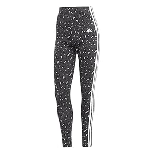 adidas Women’s Essentials 3-Stripes Animal Print Leggings Leggings