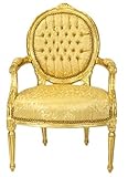 Hauteur du siège : 50 cm Casa padrino de luxe médaillon baroque chaise du salon du modèle du or/or – style antique meubles