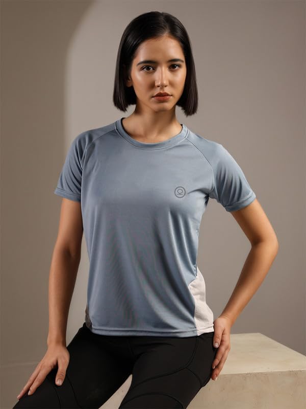 Image of CHKOKKO Gym Tshirt for Women Workout Dry Fit t Shirt Sports Tshirt Lightweight Round Neck Breathable Half Sleeve Activewear Mesh Running Yoga Tops for Woman