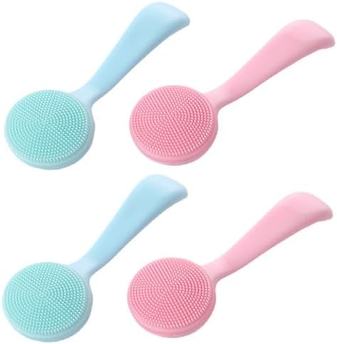 4 Pack Silicone Manual Facial Cleansing Brush,Skin Friendly Soft ...