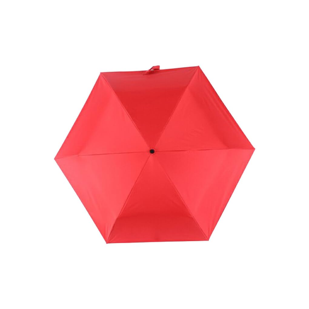rongweiwang Disassembly Sun Umbrella For Easy Storage And Travel Folding Sun Umbrellas Rainproof Umbrellas Easy To Storage, red