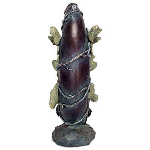 Crescent Moon Fairy Bronze Tone And Ivory 19.75 Inches Polyresin Figurine #TOP2