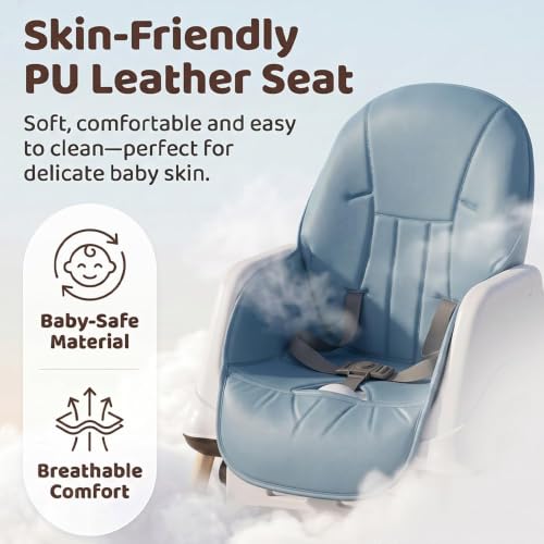 Image of StarAndDaisy High Chair for Baby /Baby Feeding Chair for 0 to 5 Years with 4 in-1 Multifunctions /High Chair with Wheels, Height Adjustable, Detachable Tray & 3-Point Safety Belt