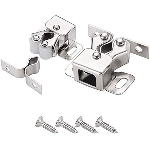 CCUCKY Double Roller Cabinet Catches with Screws Cover