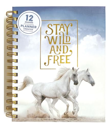 Paper House Productions 8.75" 12 Month Undated Planner, Wild and Free Horse