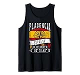 Plasencia Bandera España Coordenadas GPS De Plasencia Camiseta sin Mangas
