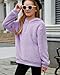 Girls Fuzzy Hoodies Kids Fleece Pullover Sweatshirt Cozy Casual Hoodie with Pockets Purple 12-13 Years