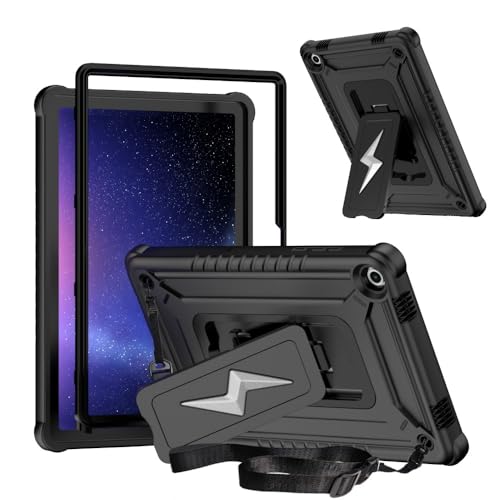 Samsung Galaxy Tab S10 Lite 10.9 SM-X400 (�J���[:BLACK) �X�^���h�n�[�h�o�b�N�n�[�h�V���R���t���P�[�X �V�����_�[�X�g���b�v�t��