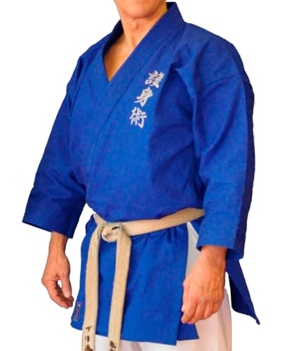 Kamikaze Chaqueta Azul GOSHIN Jutsu Bordada en el Pecho (4.5/175 cm)