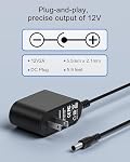 VHBW pour Adaptateur clavier Yamaha 12V Compatible avec le clavier Yamaha PSR-240 PSR-18 PSR78 AN200 PSR170 PSR175 Serie Remplacement pour Yamaha PA130 PA150 PA-3B Adaptateur de puissance de clavier