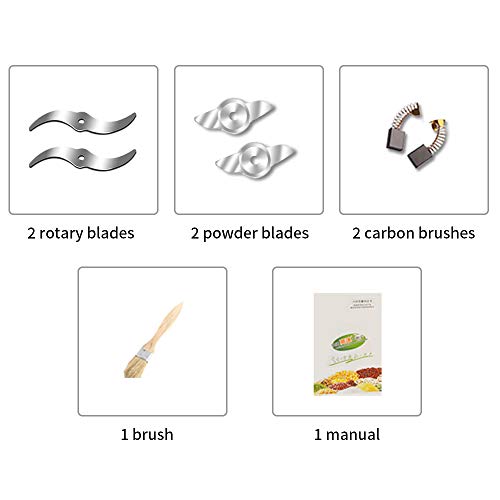 OKF Grain Mills Electric Stainless Steel Grain Grinder Mill High-speed Cereals Corn Herb Spice Flour Mill Commercial Grade Machine Dry Grain Grinder