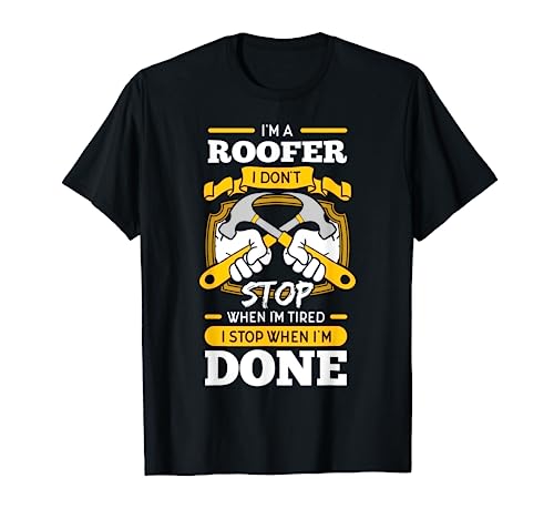 Roofer Roof Mechanic Construction Contractor Tradesperson T-Shirt