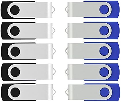 50 Pack 128MB USB Flash Drive 128MB Flash Drives USB 2.0 Blue/Black Half