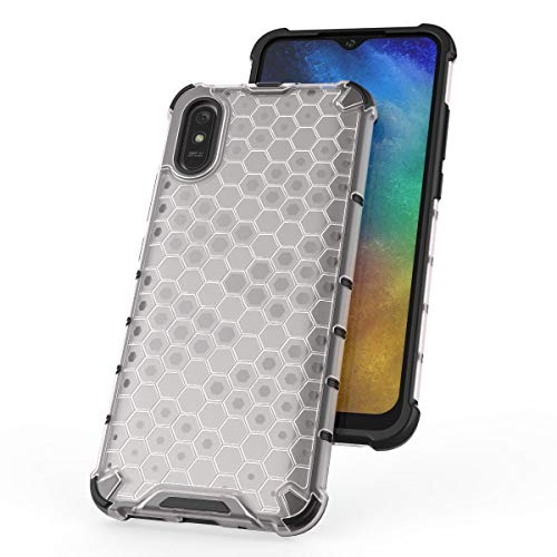 Image of Glasgow | for Mi Redmi 9A Honeycomb Pattern Back Case Cover for Mi Redmi 9A - Transparent