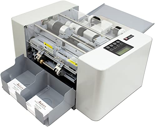 Akiles ACM-PRO Model CardMac Pro Automatic Business Card Slitter, 10 Cards Per Sheet, 50+ Cards Per Min Speed, 350 GSM Max Slitting Capacity, Letter (8.5" x 11") Sheet Size, Bleed Cutting