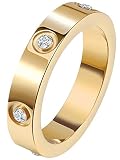 LENDPLEX Love Ring 18K Gold Plated Classic Love Friendship Ring Promise Wedding Rings For women men