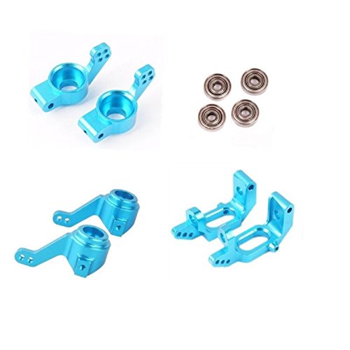 Sharegoo Aluminum Steering Knuckle Hub Mount Upgrade 102010 102011 102012 Part Compatible With Hsp Redcat Racing Lightning Volcano Epx Monster 1/10 Rc Model Car Truck, Blue #TOP1