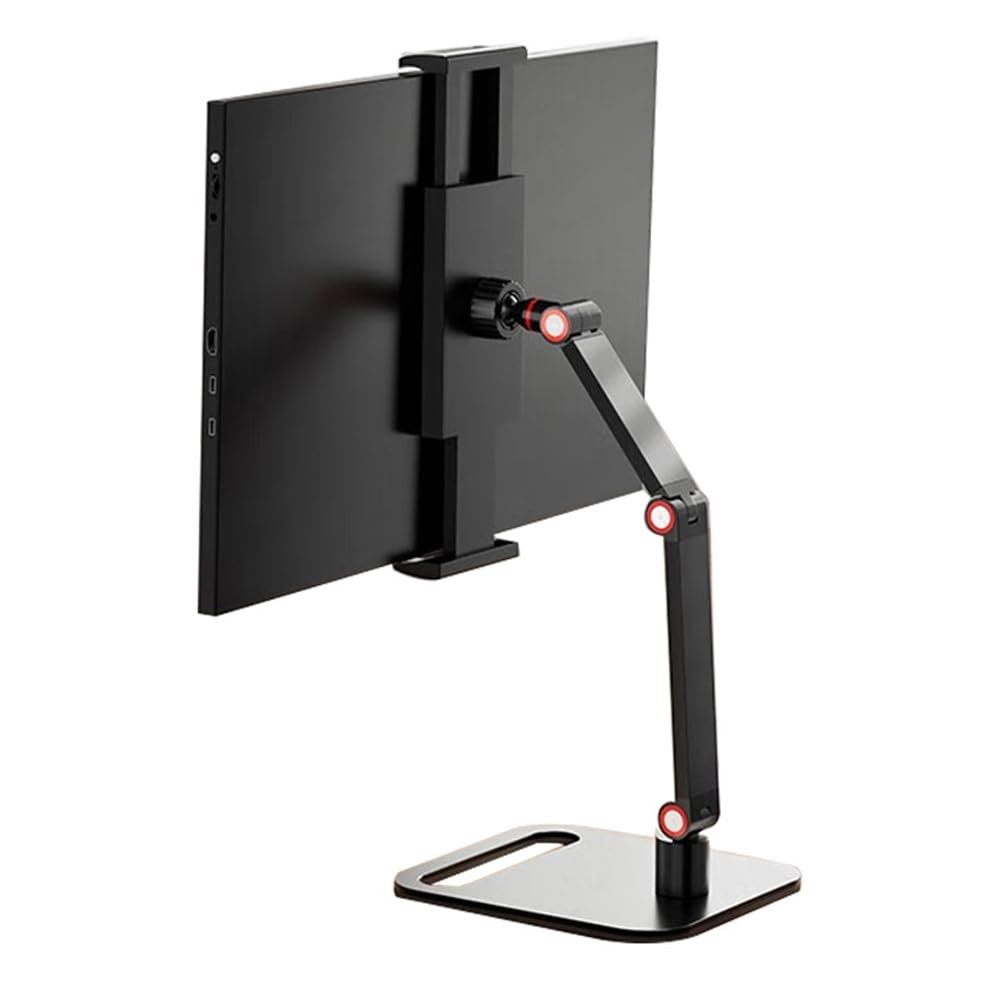 Supporto per Monitor Portatile, Supporto Universale da Scrivania in Metallo, 16 Pollici Universale, Staffa Piatta da Scrivania per Trasmissione in Diretta