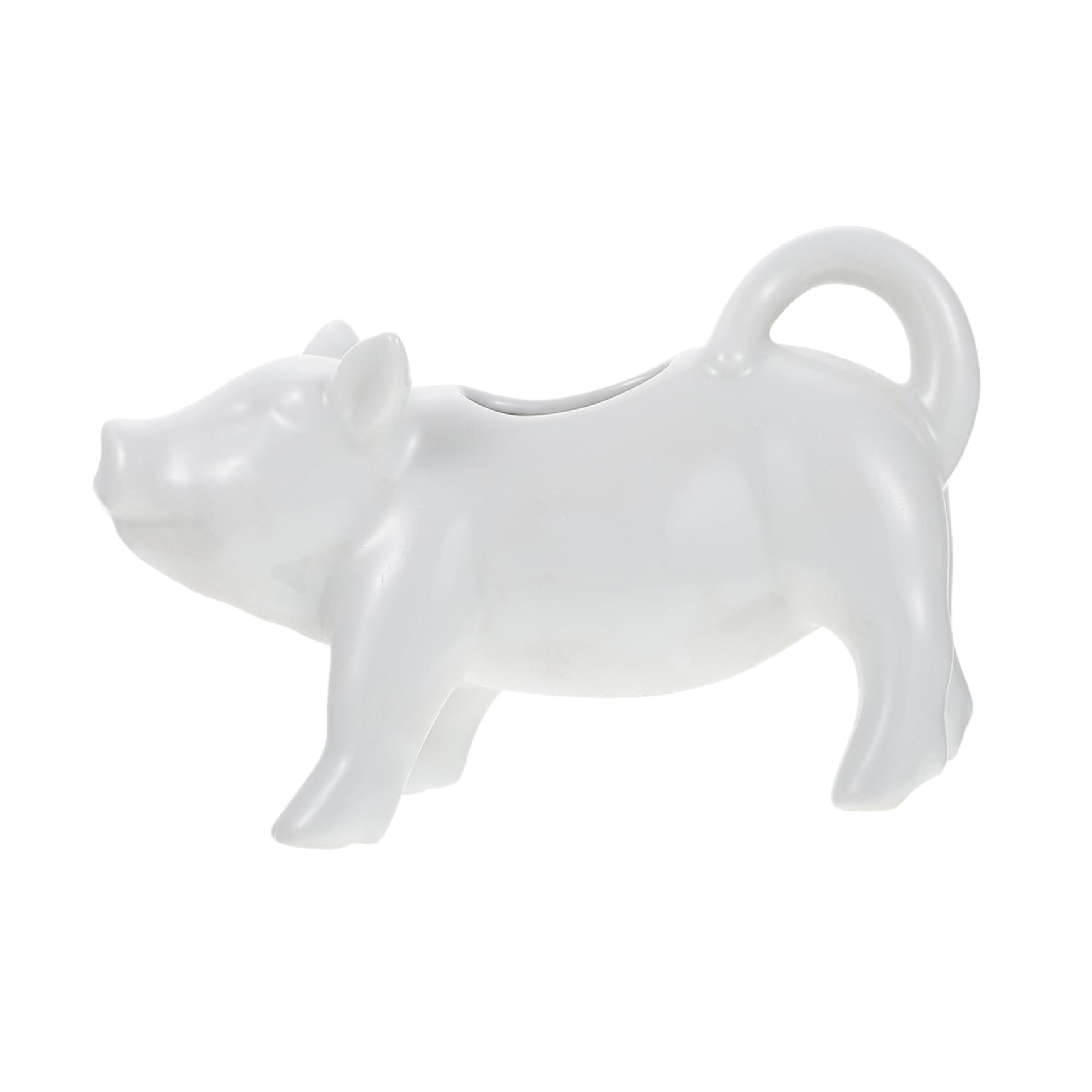 Garneck Animal Shape Pot Pig Shaped Milk Cup Milk Jug Decorative Milk Cup Milk Cup for Cold Drinks Coffee Espresso Cup Mini Tea Kettle Espresso Mugs Sauce Jug Sauce Cup Ceramics White