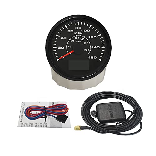 image for ELING Universal GPS Speedometer Gauge 160MPH 220KM/H Trip Counter Odom