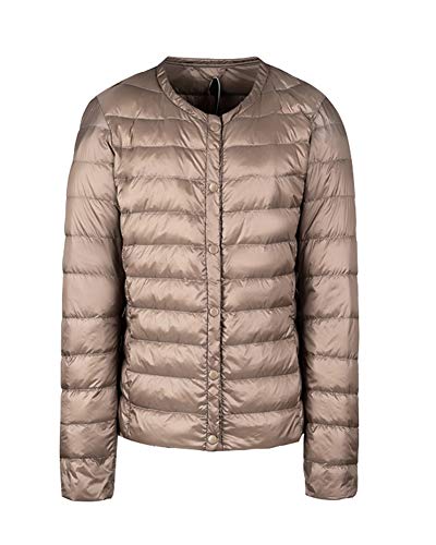 LaoZanA Abrigo para Mujer Ultra Ligero Chaqueta de Pluma Camello M Cover