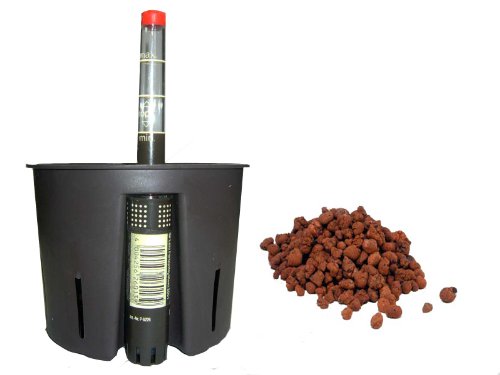 Preisvergleich Produktbild happy nature Set 3 teilig für Hydrokultur Kulturtopf Wasserstandsanzeiger Blähton Ø x H: 09 cm x 07 cm