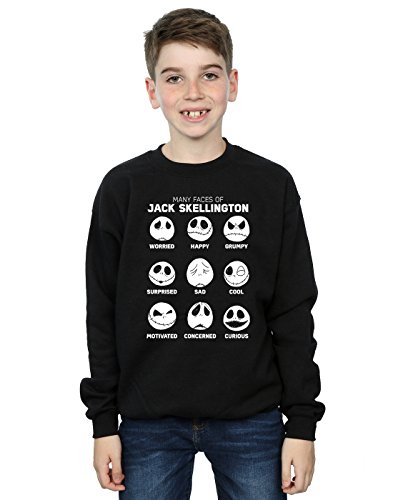 Disney Boys Nightmare Before Christmas Jack Skellington Face Sweatshirt 9-11 Years Black