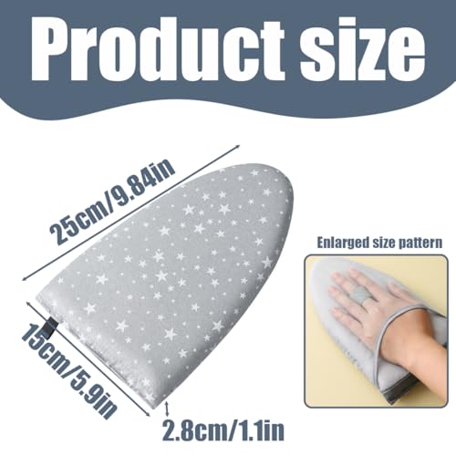 GXGM Garment Steamer Bügelhandschuhe, Dampf Handschuh mit Fingerschlaufe Wasserdichter Anti Dampfhandschuh Hitzebeständige Handheld Garment Steamer Zubehör für Kleidung Hemden Bügeln(Grau)