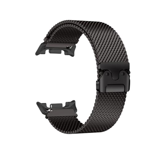 �~���l�[�[ �X�e�����X�X�`�[�� �X�g���b�v�o���h �ɓK������Samsung Galaxy Watch 8/40mm/44mm/8 Classic/46mm/Ultra 2025/47mm�ɑΉ�(Black,For Galaxy Watch 8 44mm)