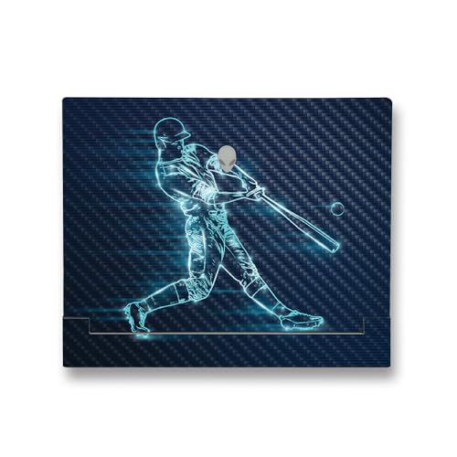 Image of MightySkins Carbon Fiber Skin Compatible With Alienware X14 R2 (2023) Full Wrap Kit - Glow Baseball | Protective, Durable Textured Carbon Fiber Finish | Easy To Apply & Change Styles | Made in the USA