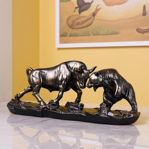 Estatua Toro Wall Street de Resina para Escritorio miniatura 3